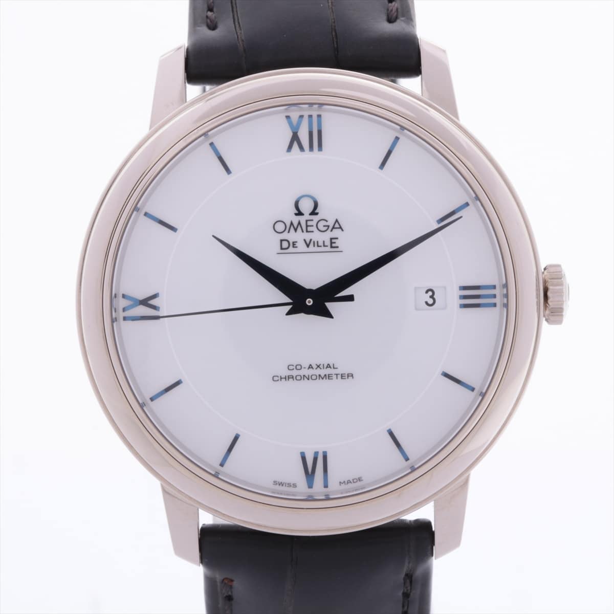 Omega Devil Prestige Coaxial 424.53.40.20.04.001 WG & Leather AT White-Face
