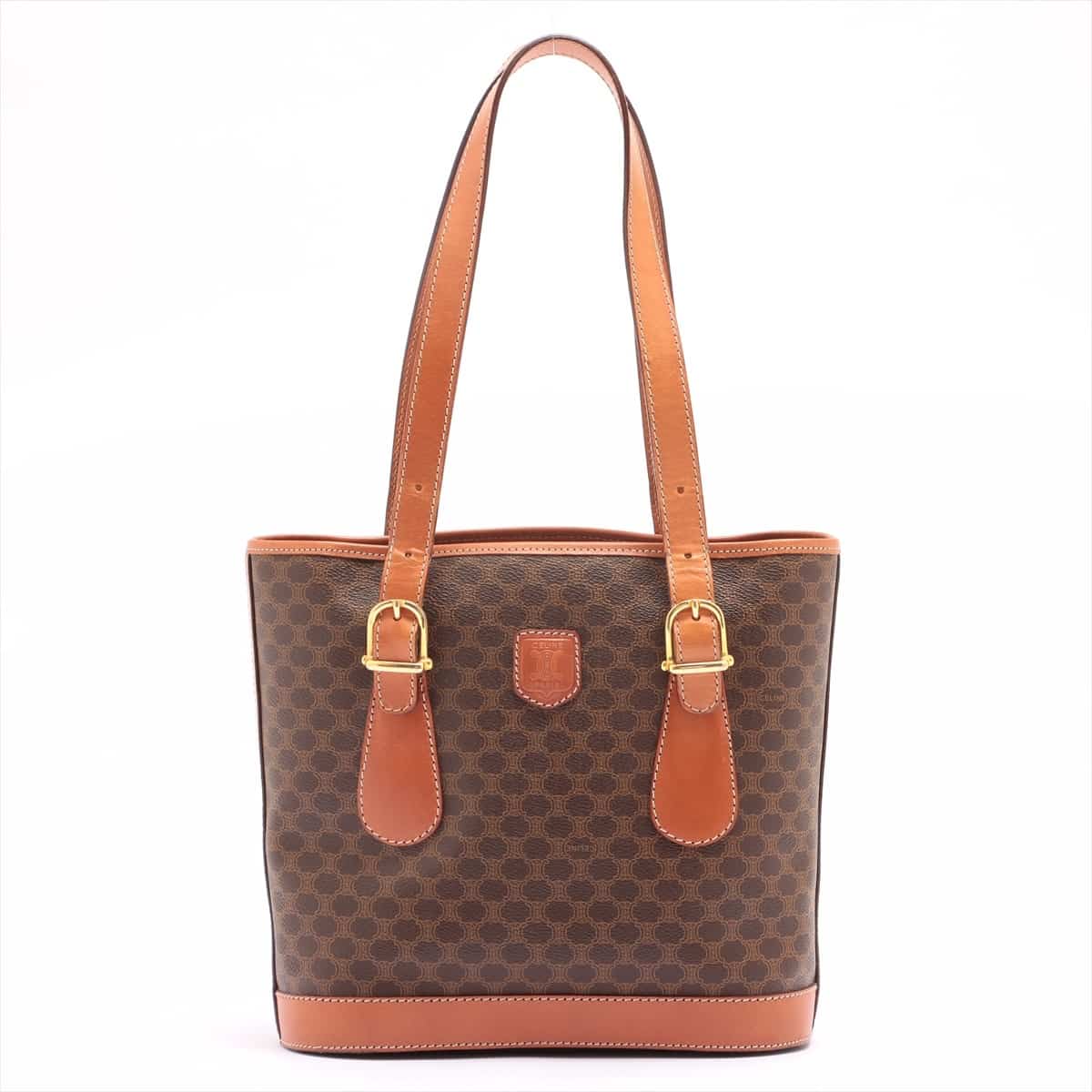 CELINE Macadam PVC & leather Tote bag Brown