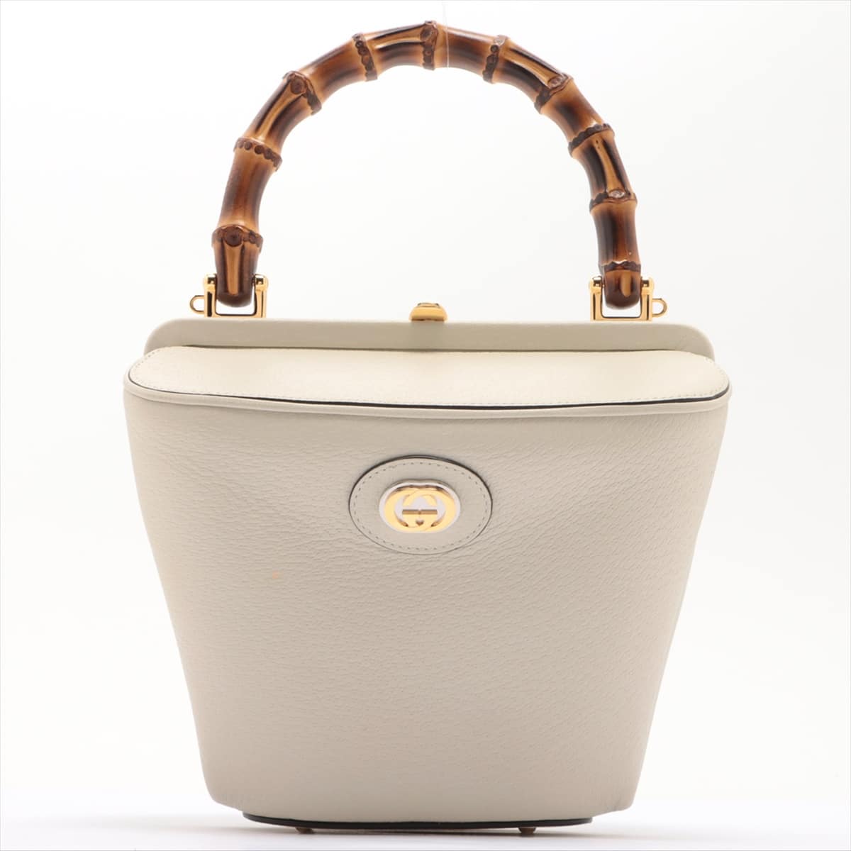 Gucci Bamboo Leather 2way handbag Beige 616437 [Limited to Japan]