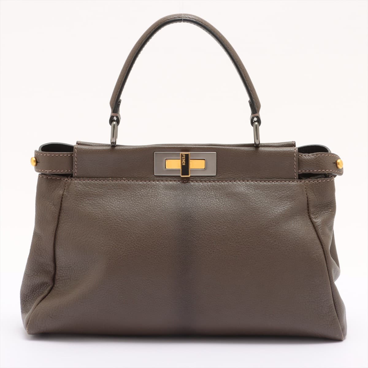 Fendi Peek-a-boo Leather 2way handbag Grey 8BN211