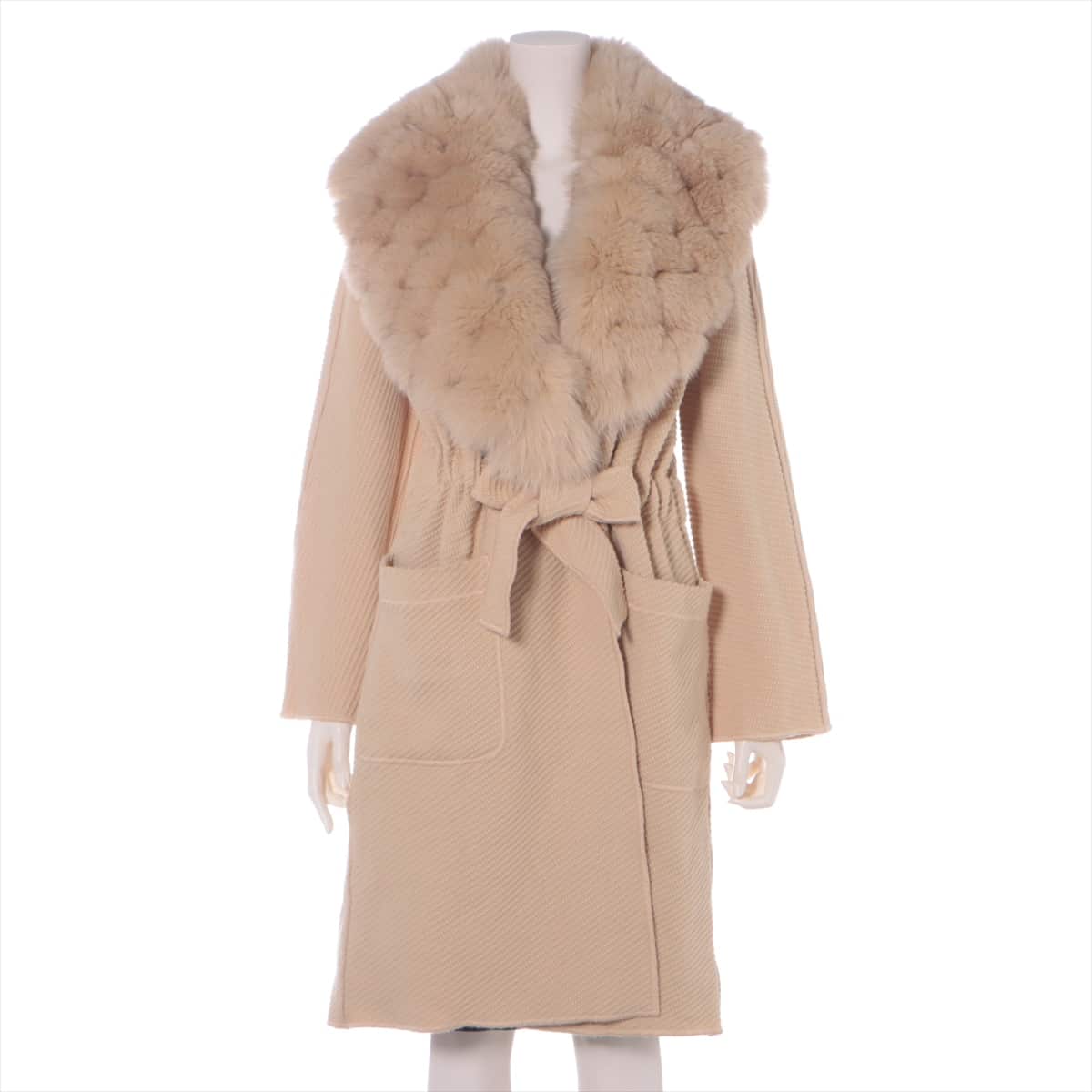 Fendi Wool coats 40 Ladies' Beige  Removable fur