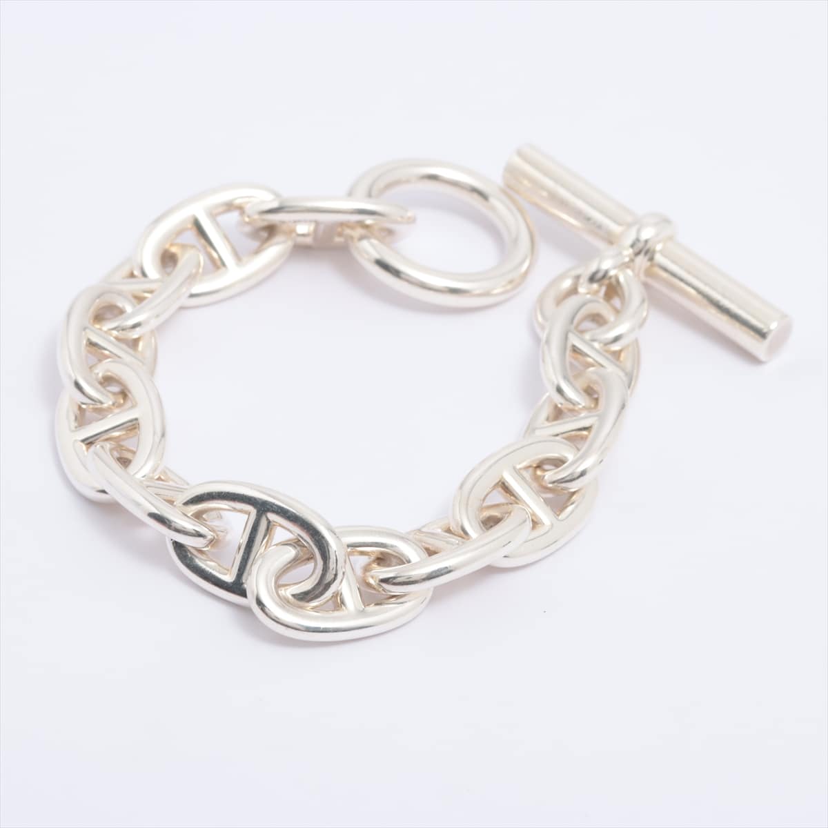 Hermès Chaîne d'Ancre TGM Bracelet 925 107.2g Silver 12 frames
