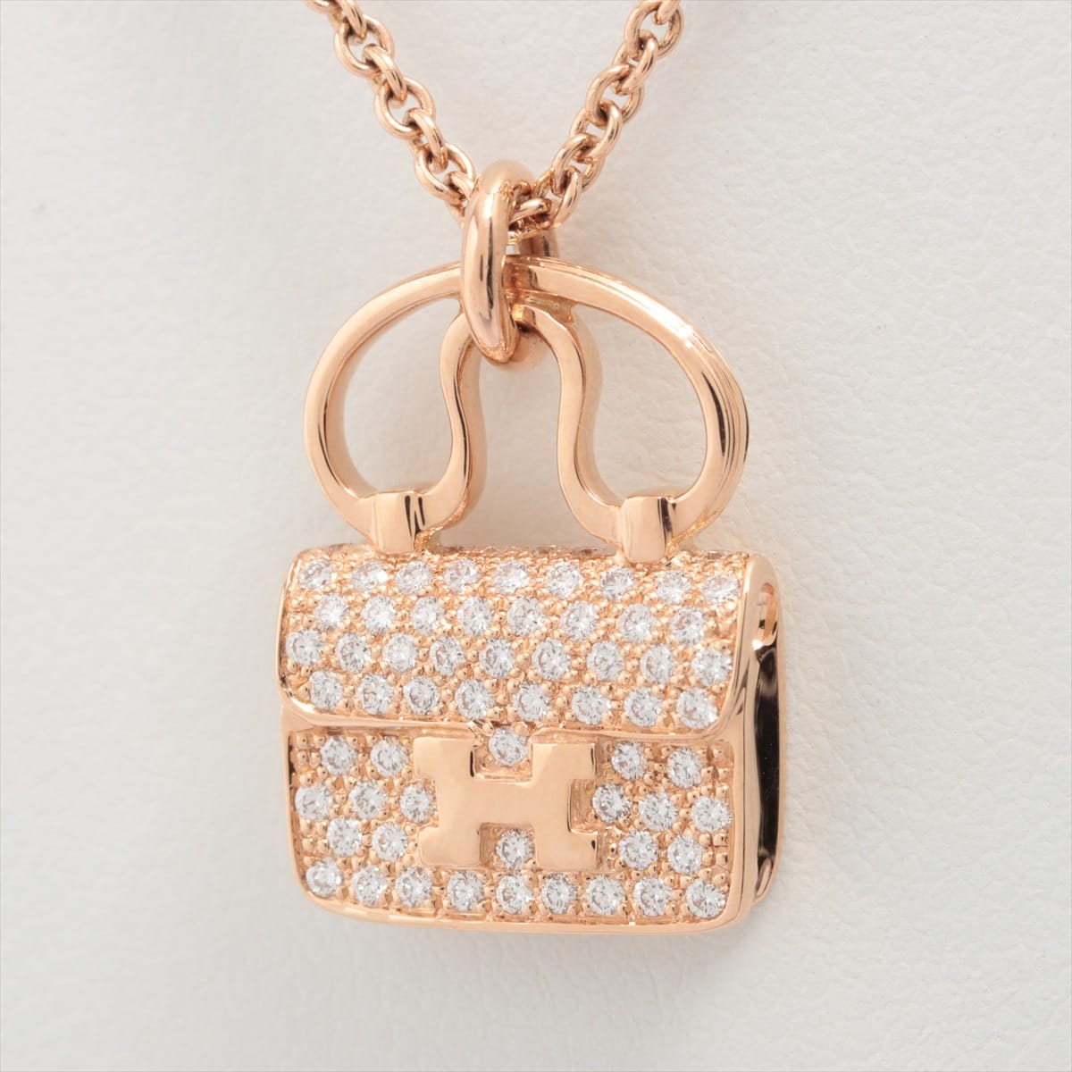 Hermès Constance diamond Necklace 750(PG) 9.4g