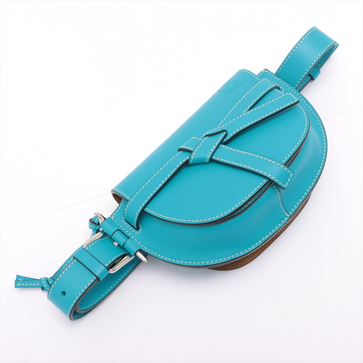 Loewe Mini gate bag Leather Sling backpack Blue