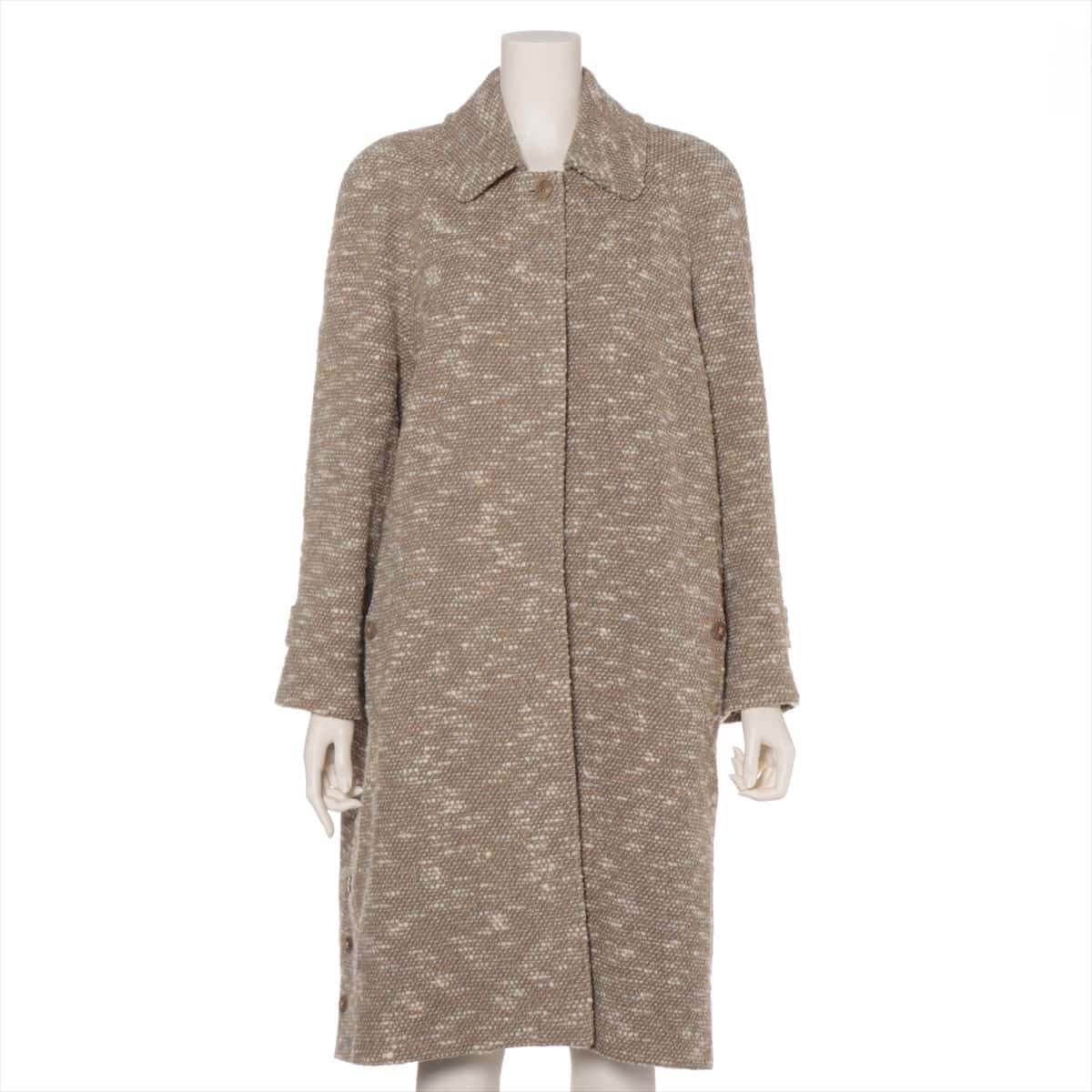 Chanel 96A Tweed coats 34 Ladies' Beige Lined  Coco Button