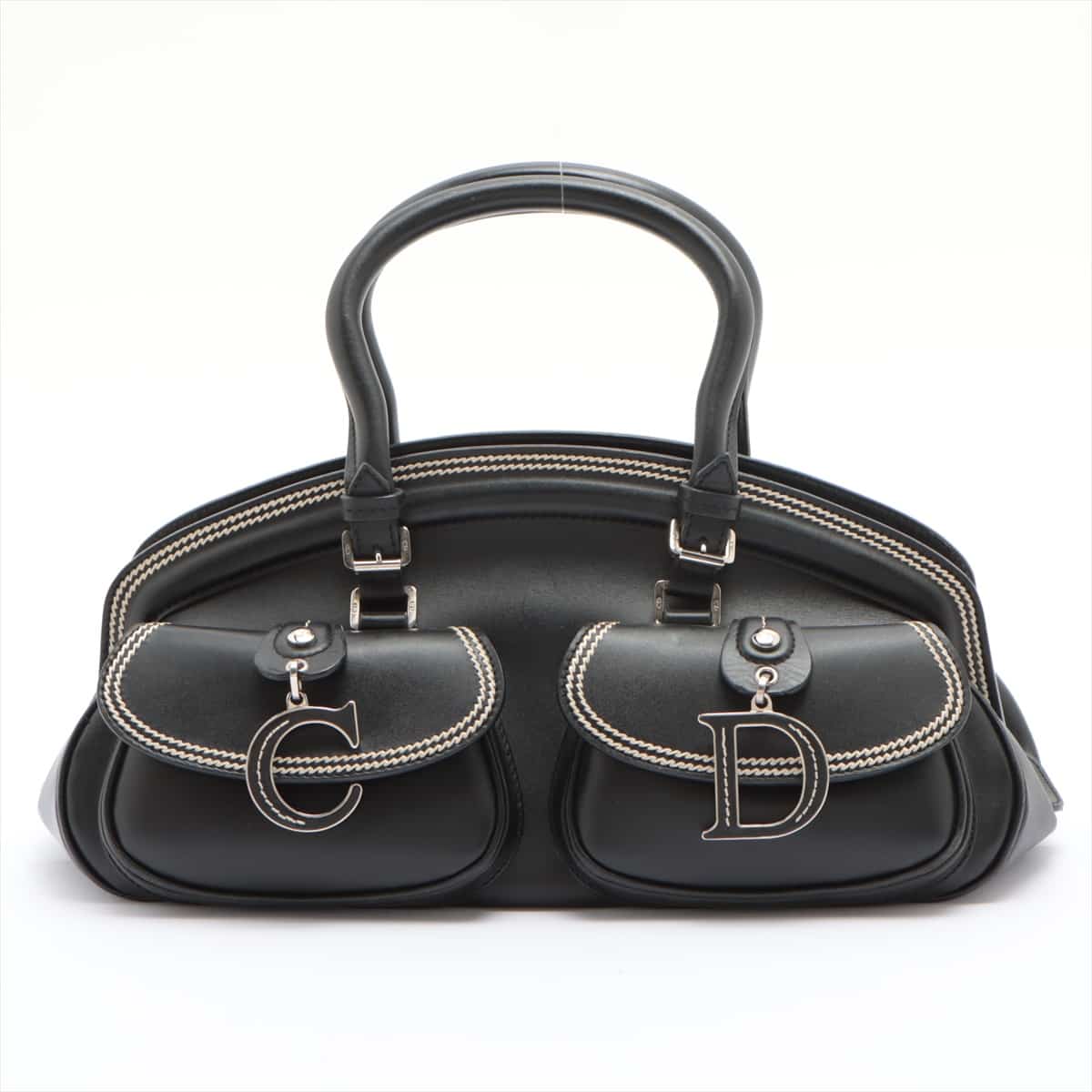 Christian Dior Leather Hand bag Black