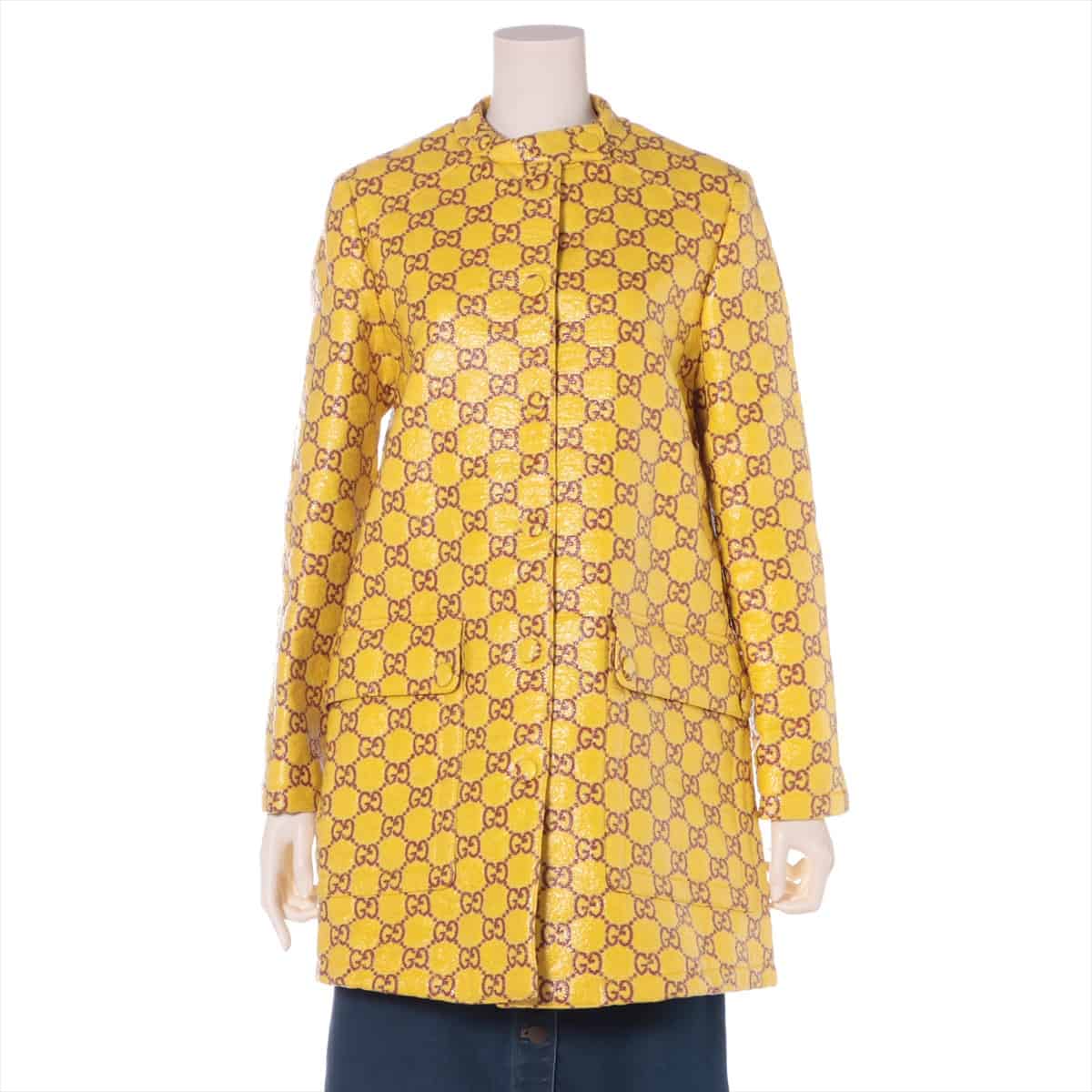 Gucci 20AW Cotton & Wool coats 36 Ladies' Yellow  621368 waterproof GG Tweed