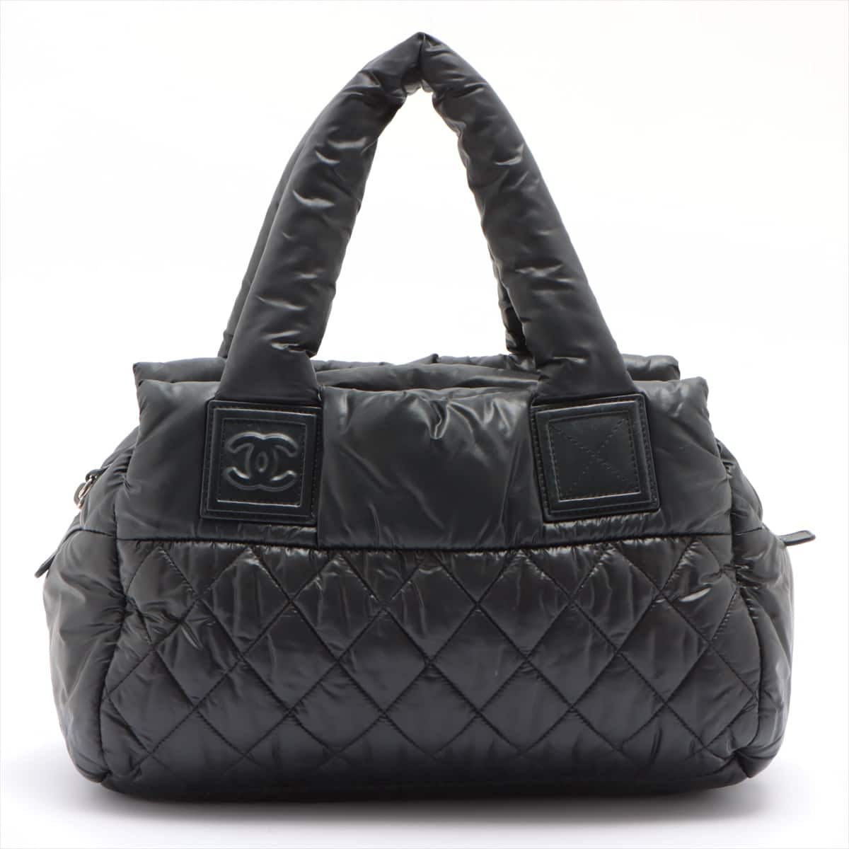 Chanel Coco Cocoon Nylon Hand bag Black Silver Metal fittings 16XXXXXX