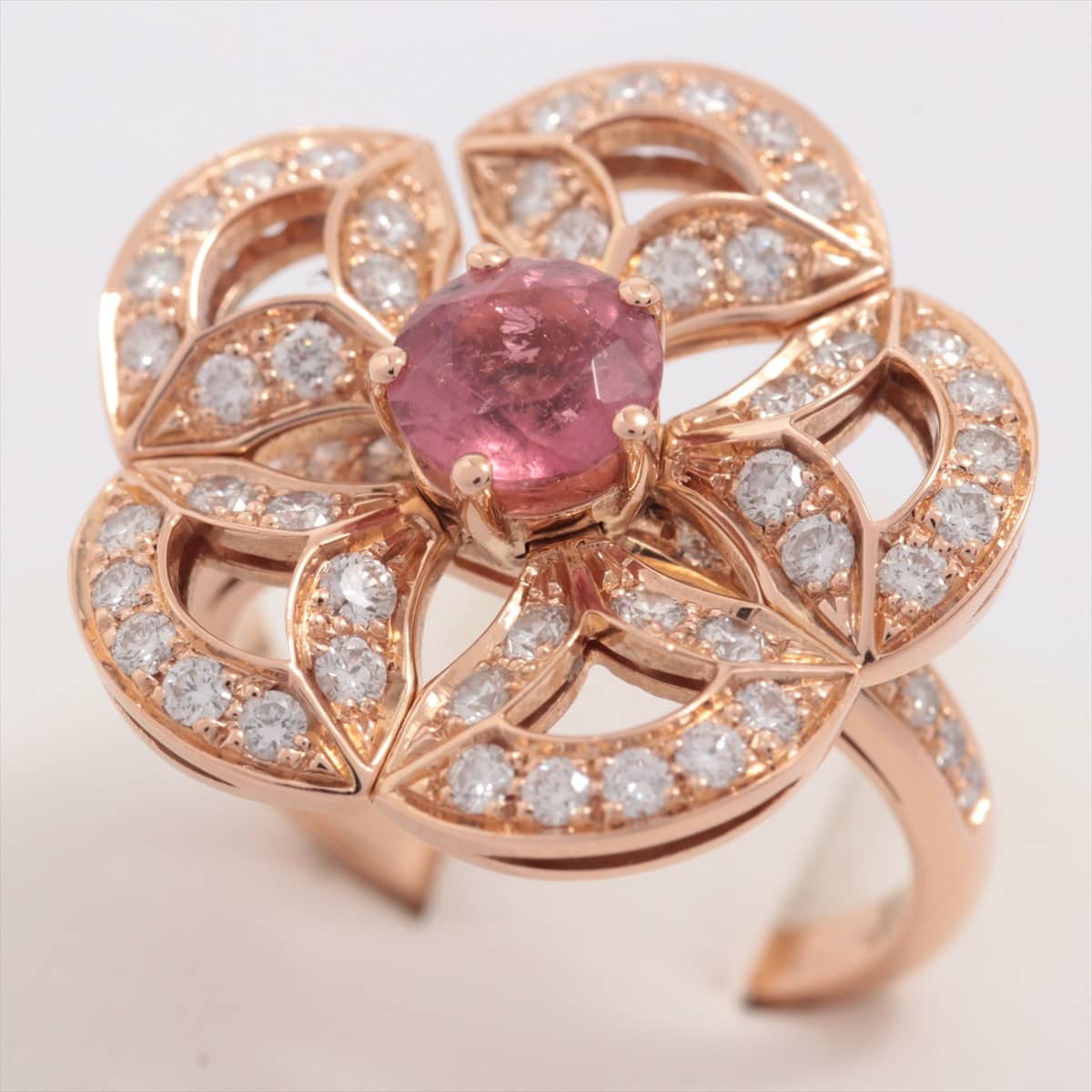 Bvlgari Diva Dream Pink tourmaline diamond rings 750(PG) 7.5g