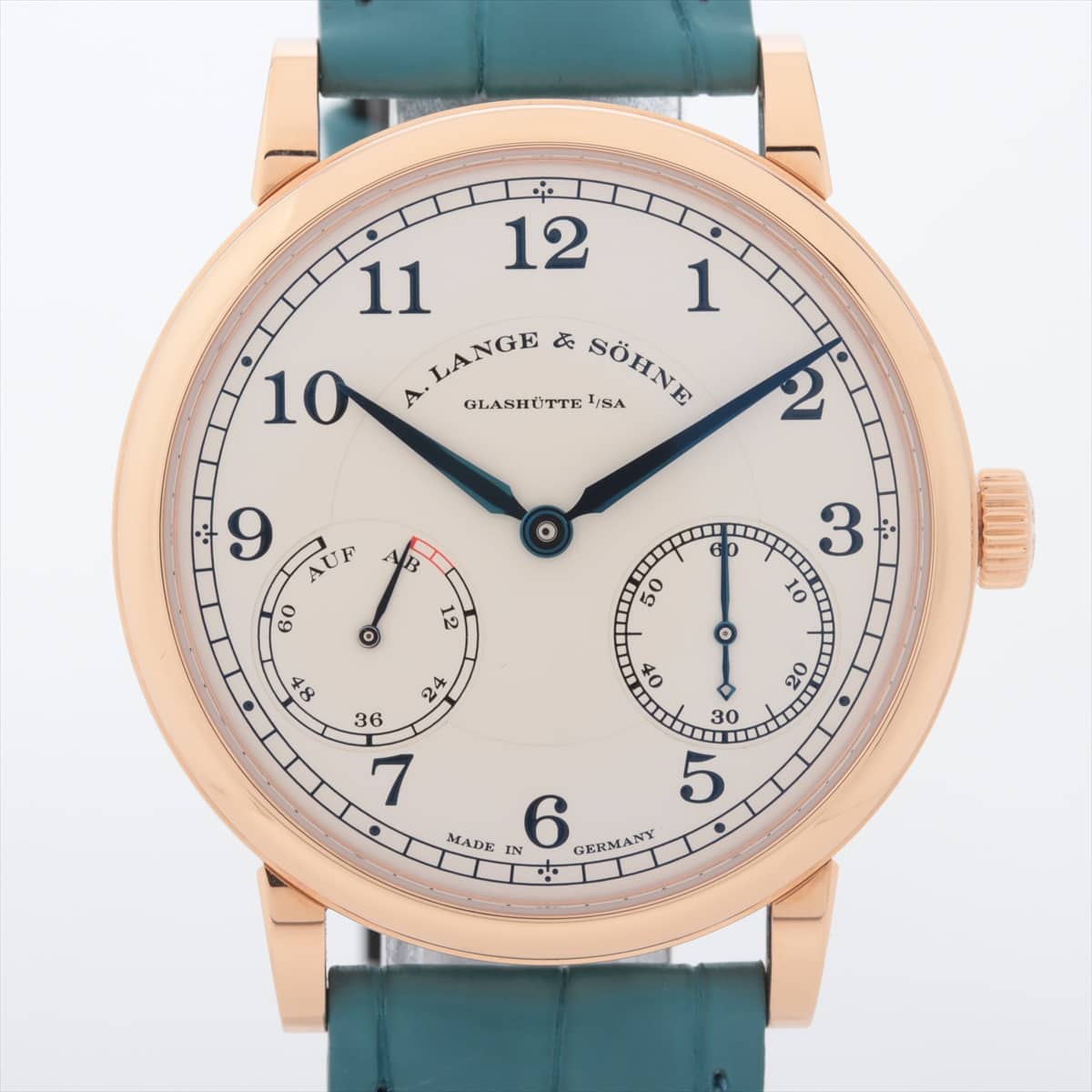 A. Lange & Söhne 1815 up and down 234.032 PG x external leather Stem-winder Silver-Face