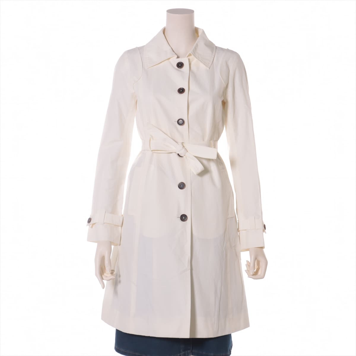CELINE Triomphe Cotton & Polyester coats 34 Ladies' White