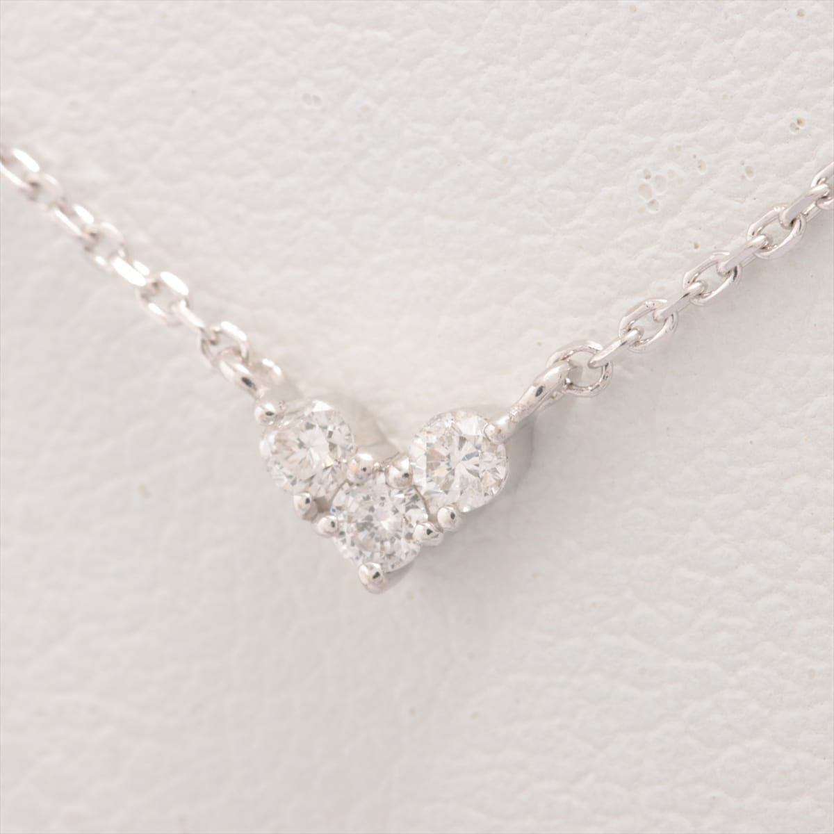 4℃ diamond Necklace K18WG 1.4g