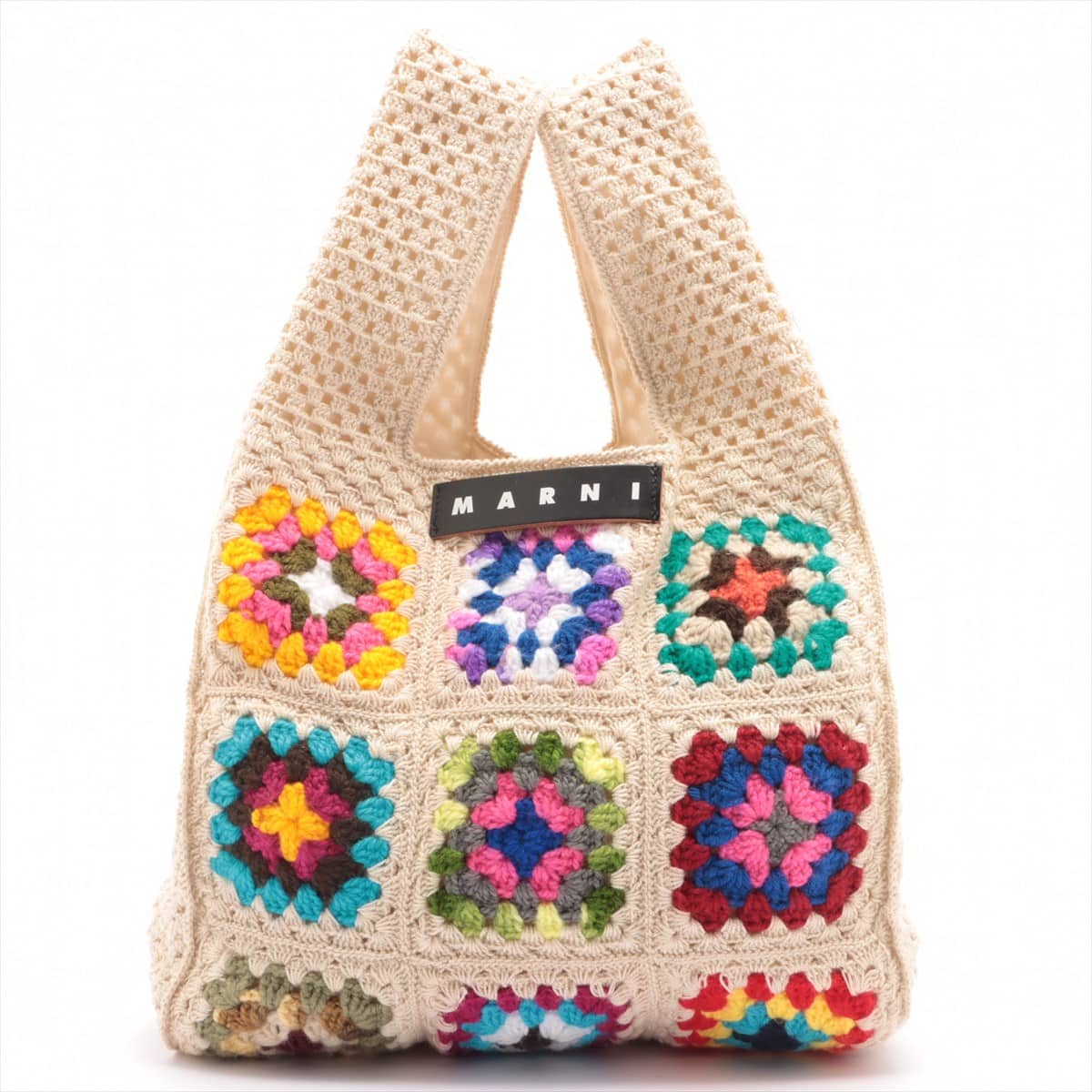 Marni Market Knit Hand bag Beige