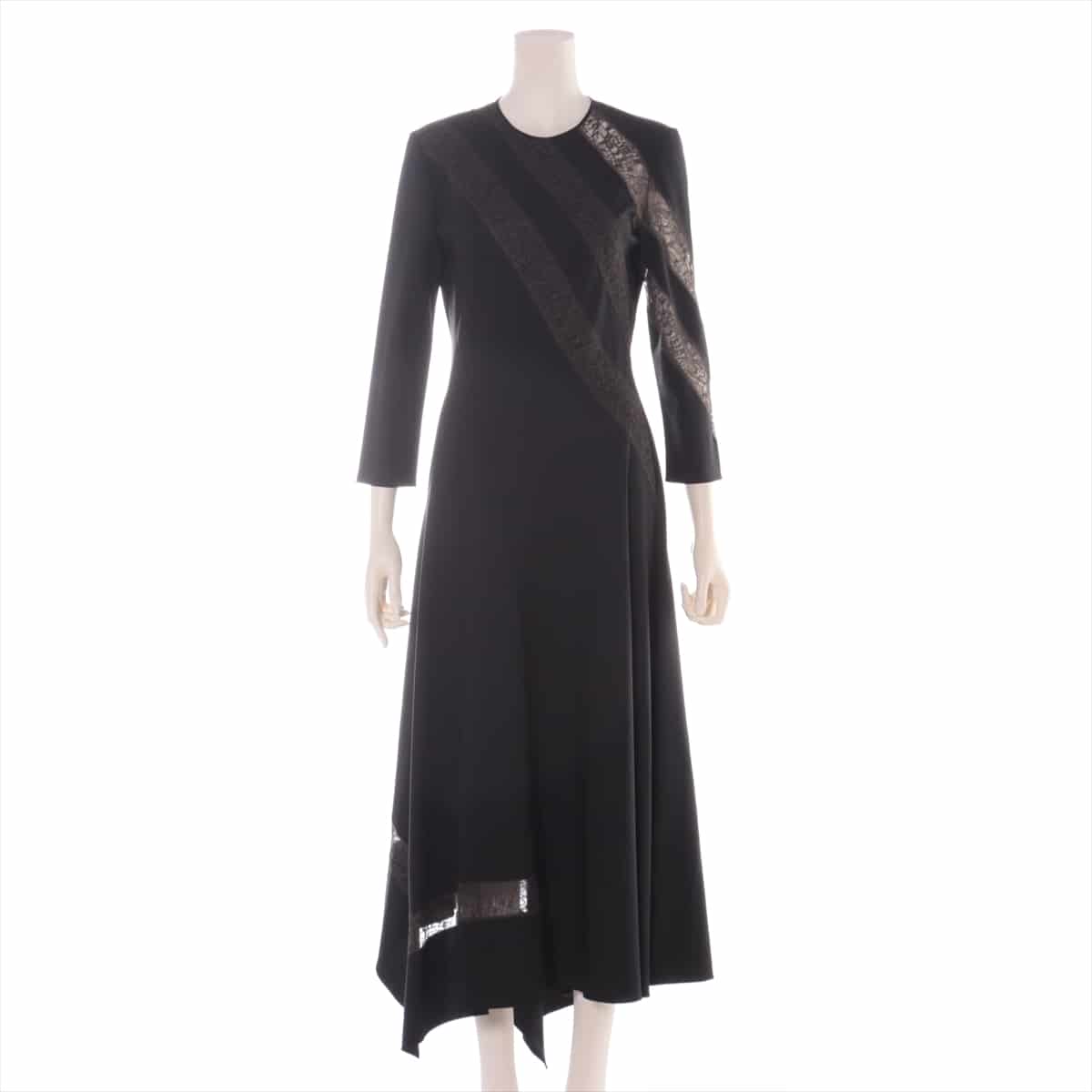 Hermès Wool Dress 34 Ladies' Black  racing