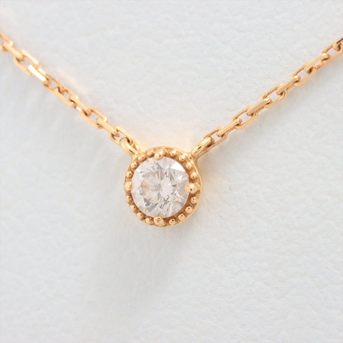 Aget diamond Necklace K18(YG) 1.0g 0.07