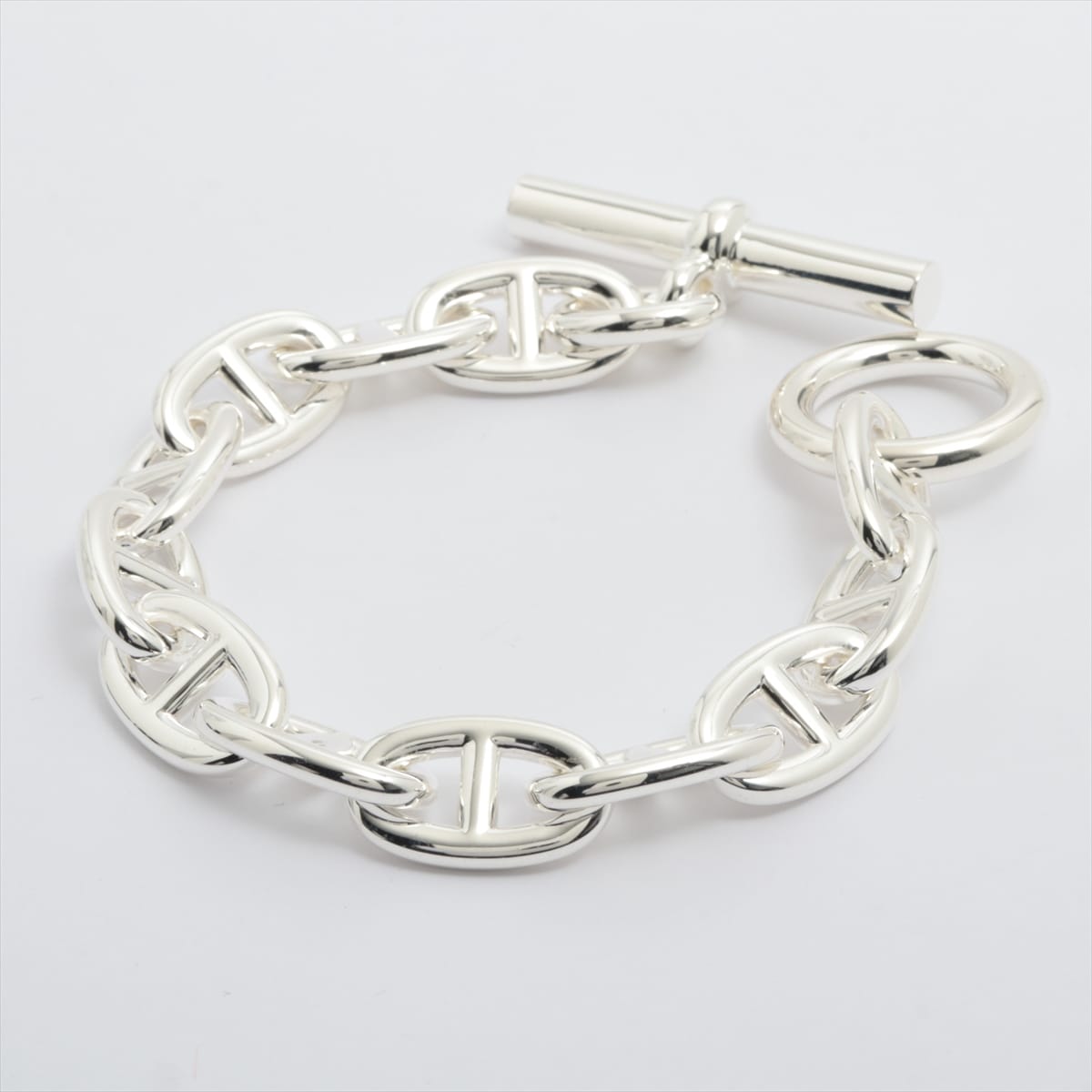 Hermès Chaîne d'Ancre GM Bracelet 925 107.8g Silver 12 frames