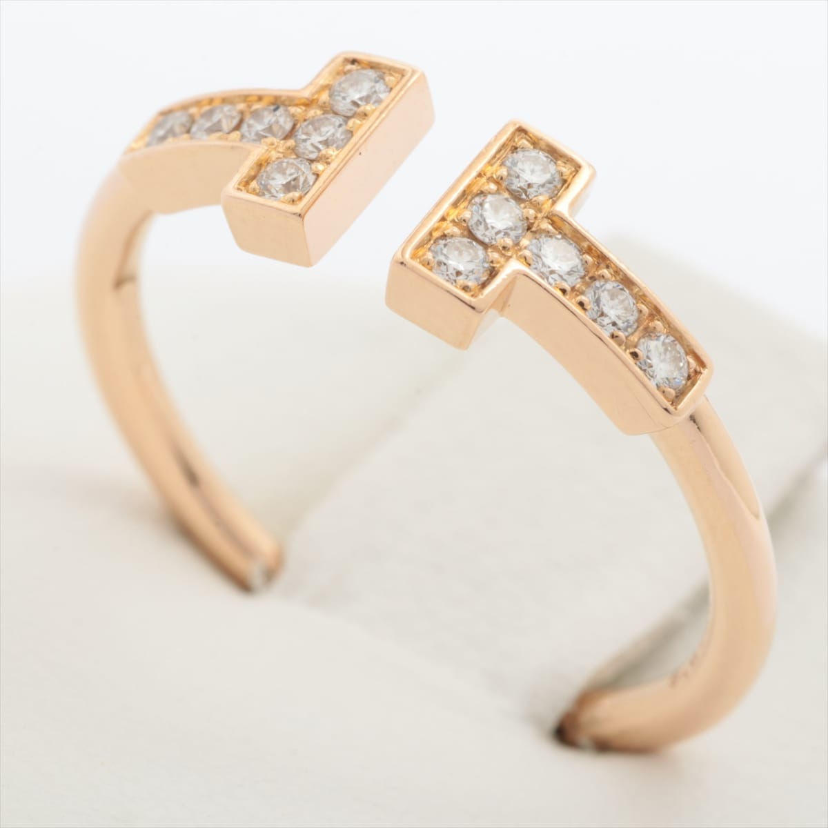 Tiffany T Wire diamond rings 750(PG) 2.4g