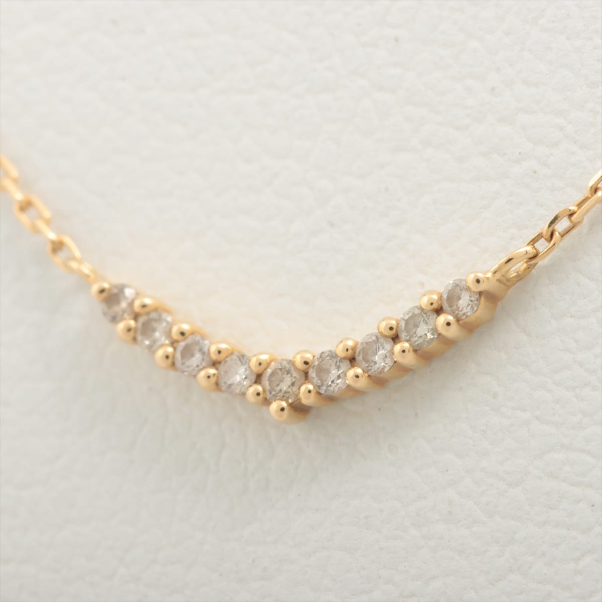 Aget diamond Necklace K18(YG) 1.1g 0.04