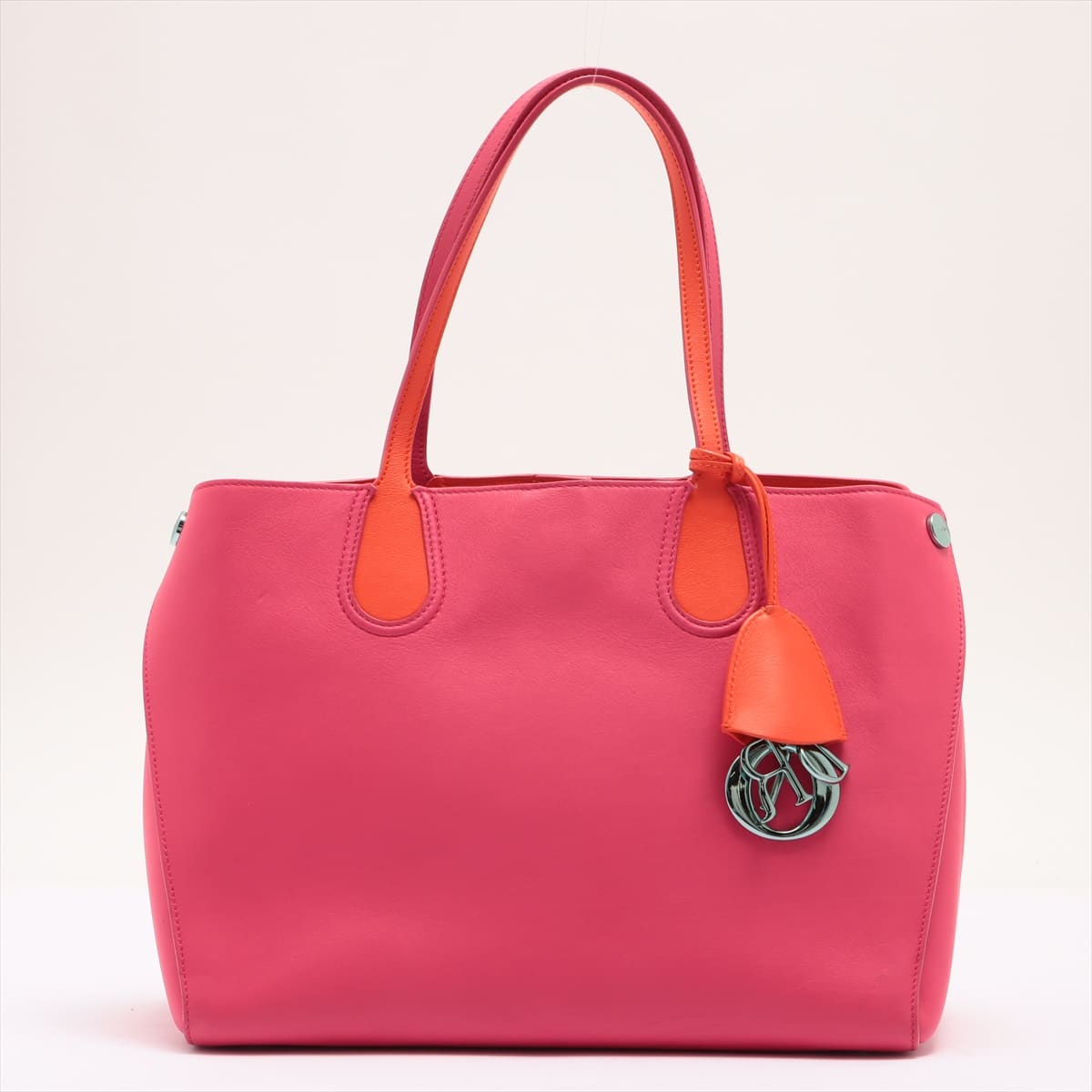 Christian Dior Dior Addict Leather Tote bag Pink x orange