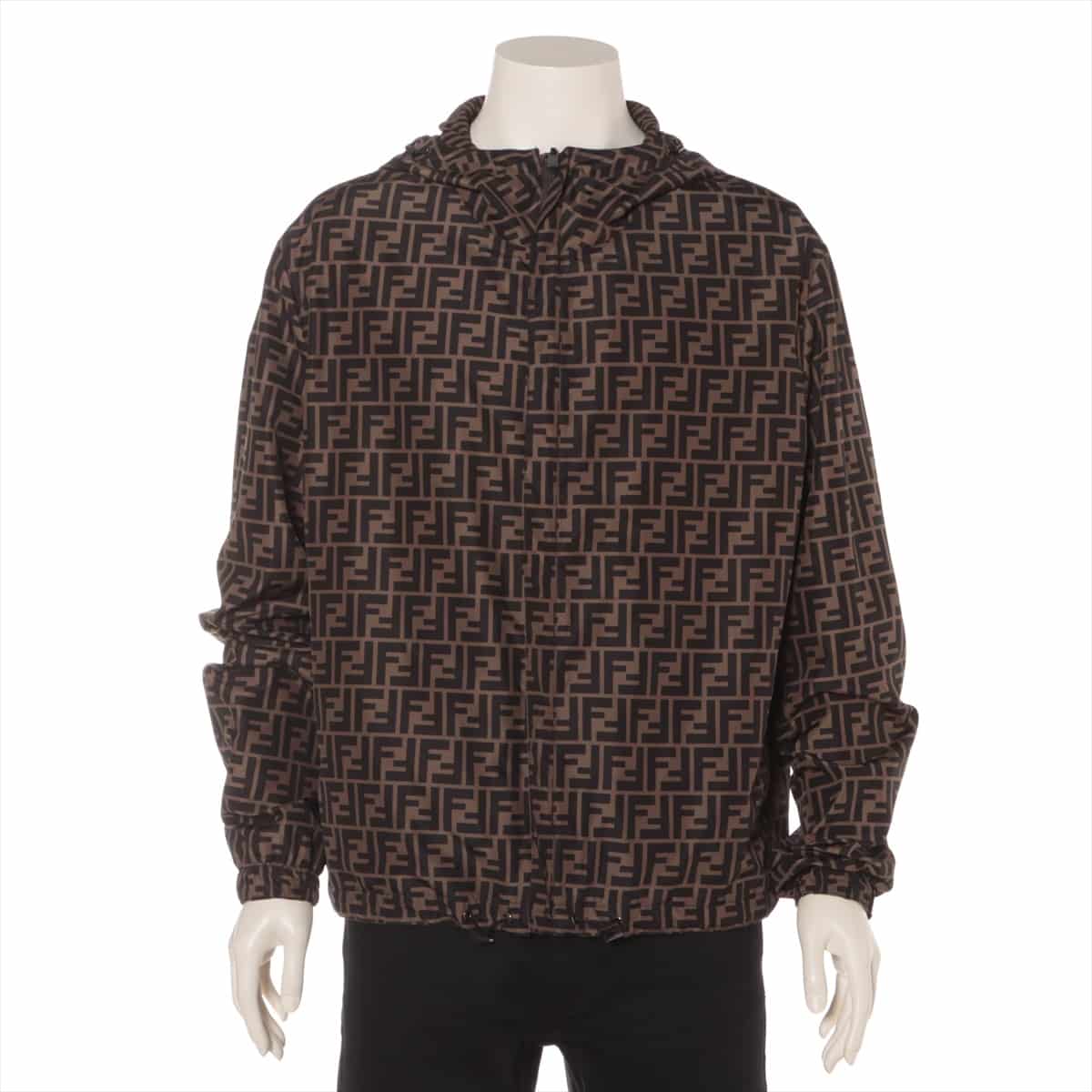 Fendi ZUCCa 19-year Polyester Jacket 48 Men's Black × Brown  Reversible