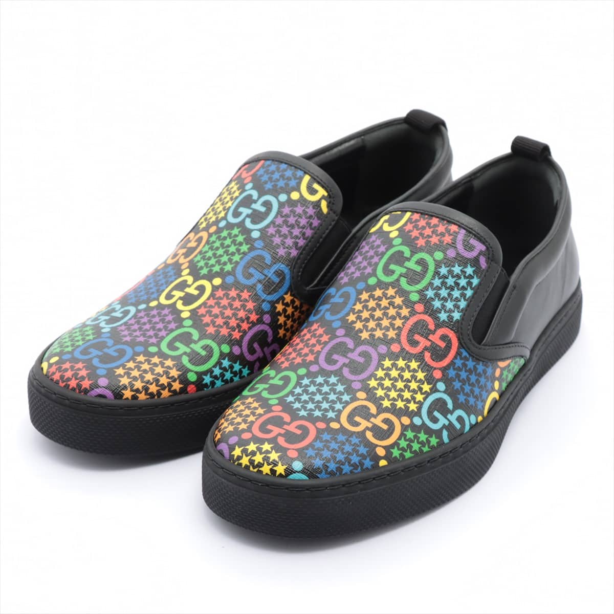 Gucci GG cychedelic Leather Slip-on 7 Ladies' Multicolor 610080