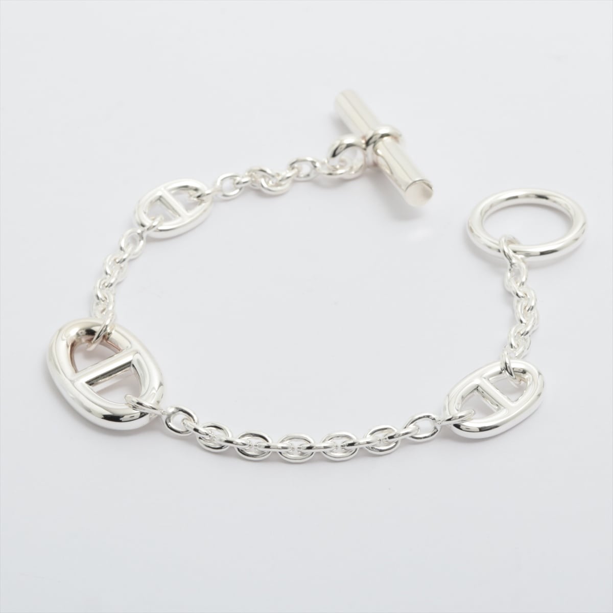 Hermès Chaîne d'Ancre Farandole Bracelet 925 26.7g Silver