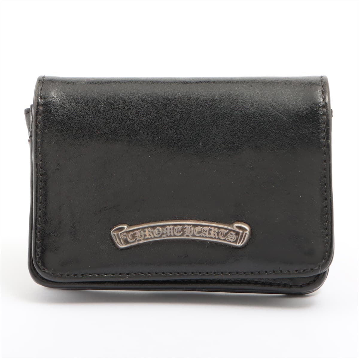 Chrome Hearts Card Case Leather & 925 Black