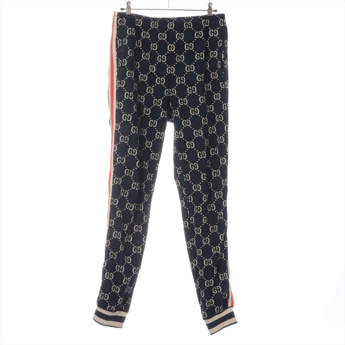 Gucci GG jacquard 18AW Cotton & Polyester Track pants S Men's Navy blue  496920