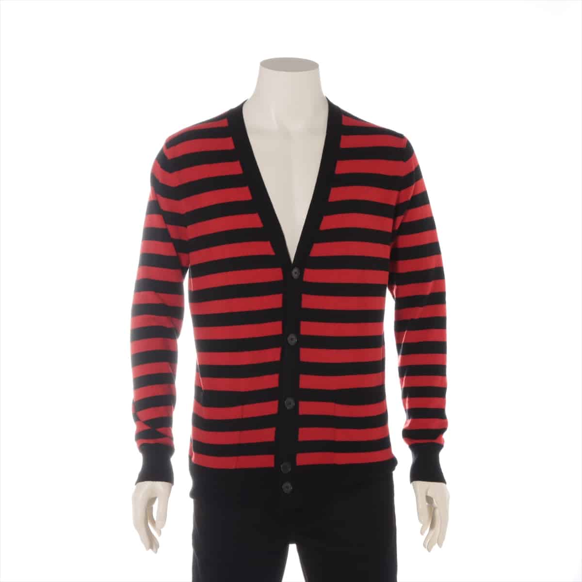 Givenchy Wool Cardigan M Men's Black x red  17W7502500