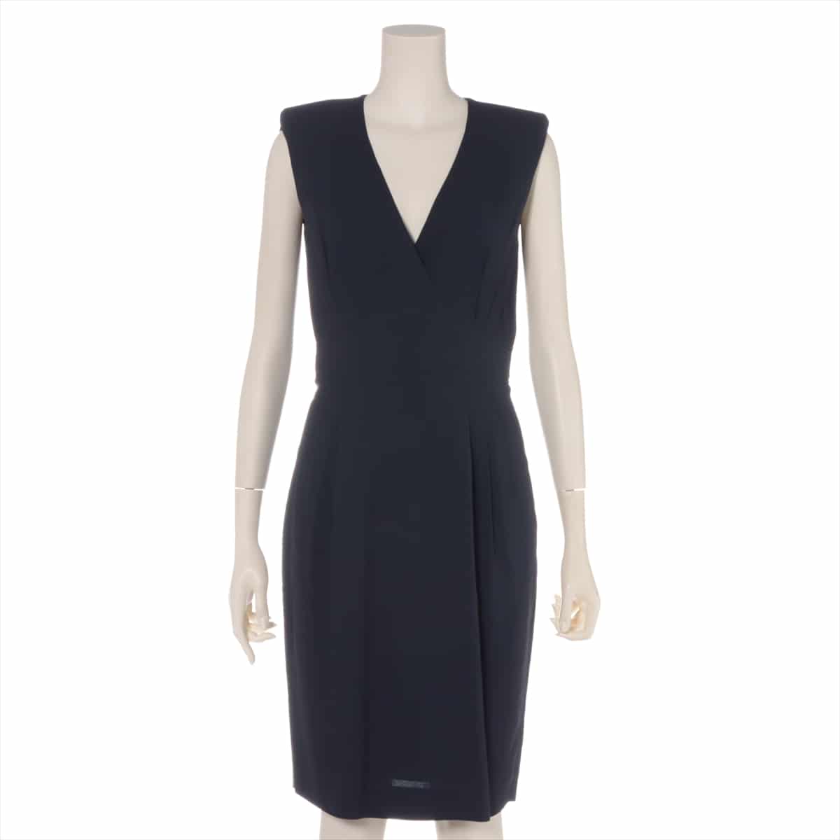 Hermès Acetate Dress 34 Ladies' Navy blue Missing belt