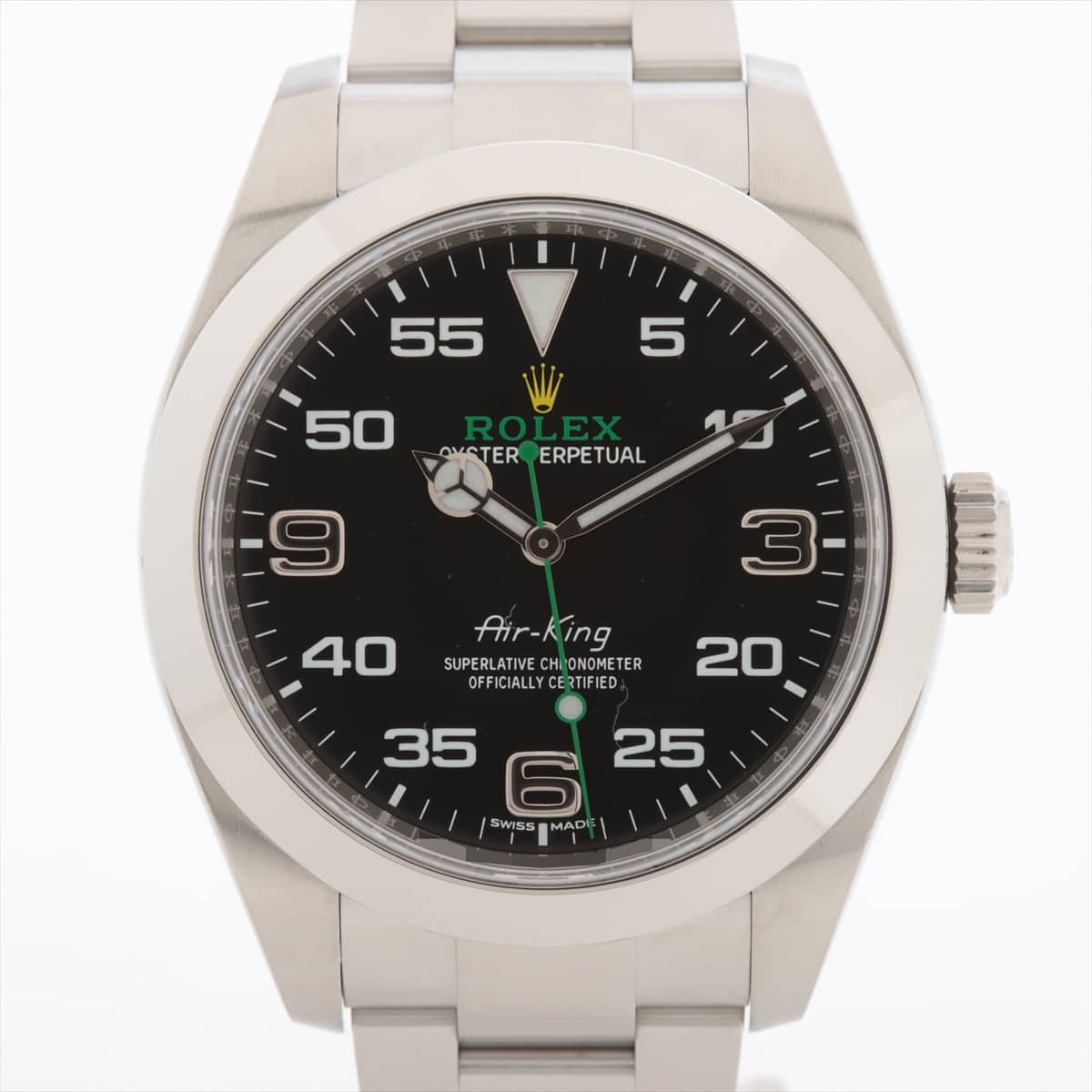 Rolex Air King 116900 SS AT Black-Face Extra Link 1