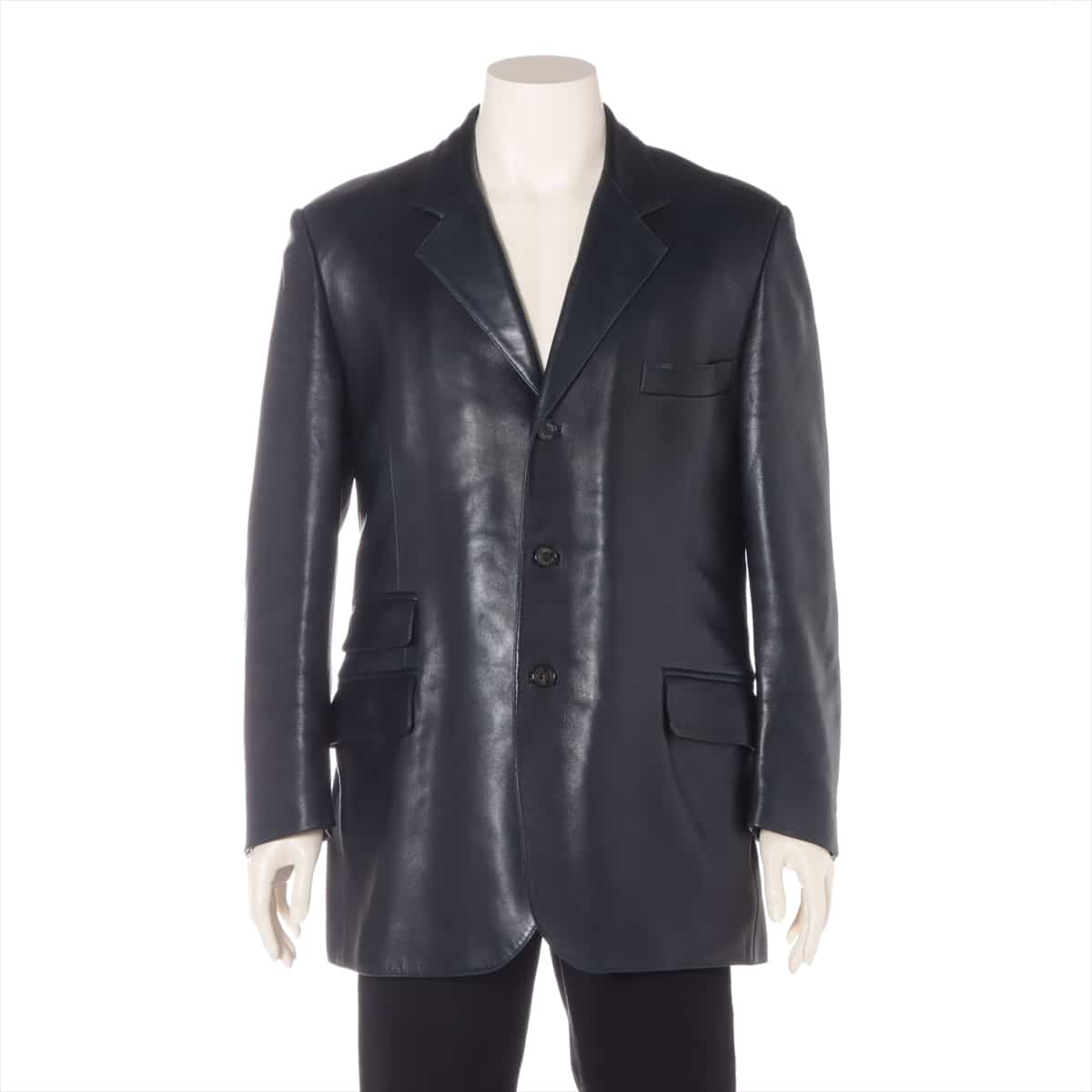 Hermès Lambskin Jacket 50 Men's Black
