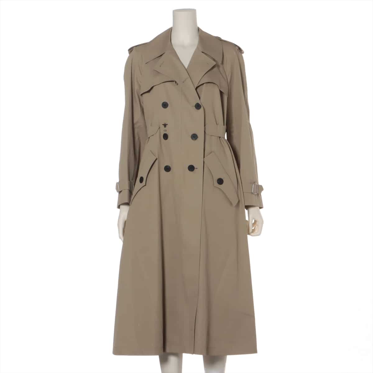 Christian Dior 18 years Cotton Trench coat 36 Ladies' Beige  BEE embroidery