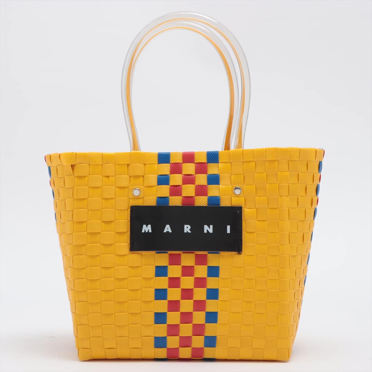 Marni Mini Woven Shopping Straw bag Yellow