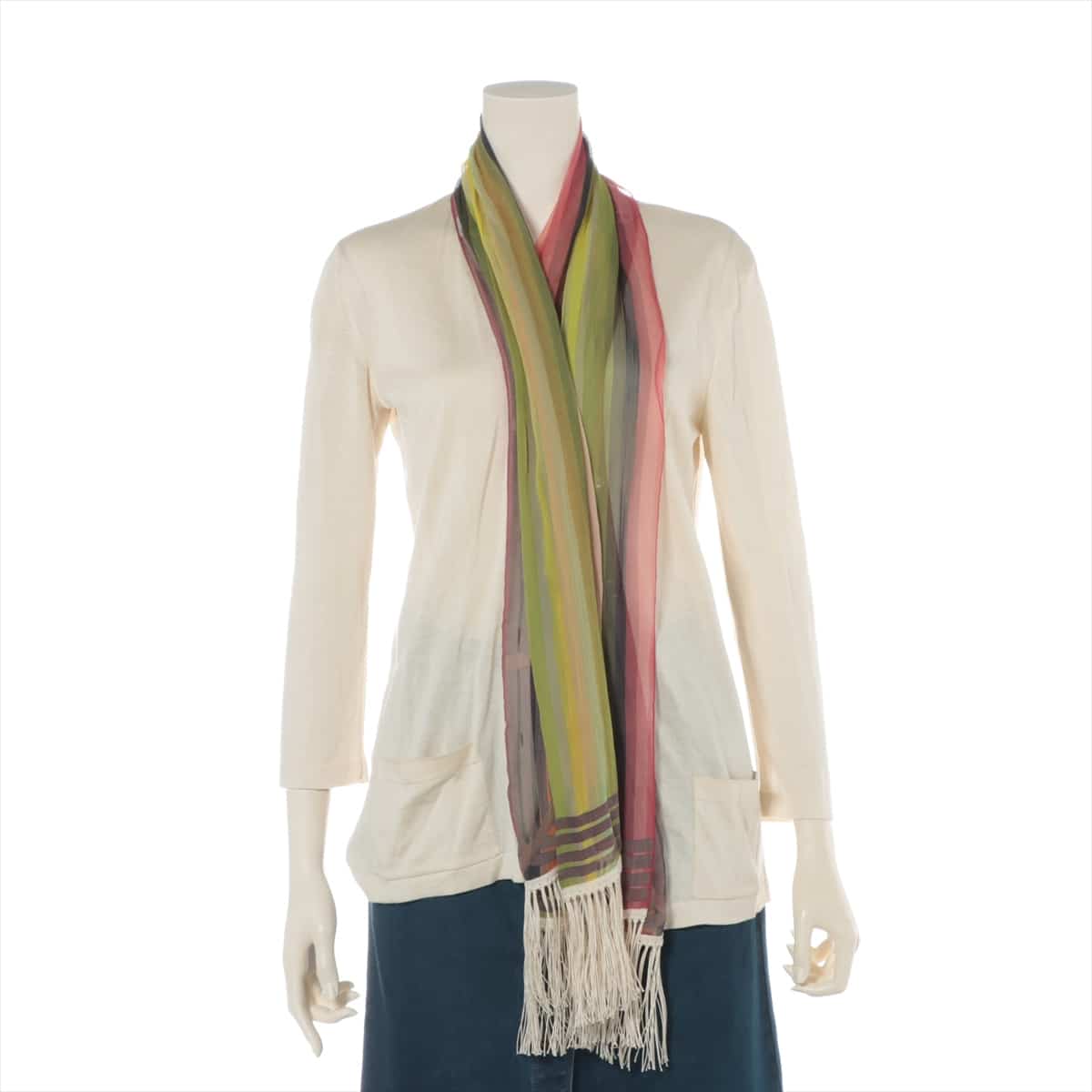 Hermès Silk Cardigan 36 Ladies' Multicolor