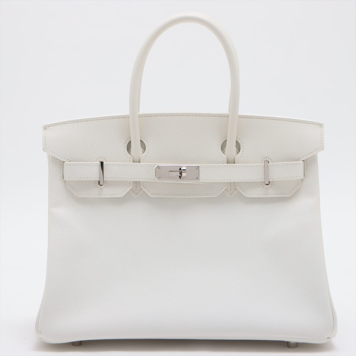Hermès Birkin 30 Veau Epsom White Silver Metal fittings □M: 2009