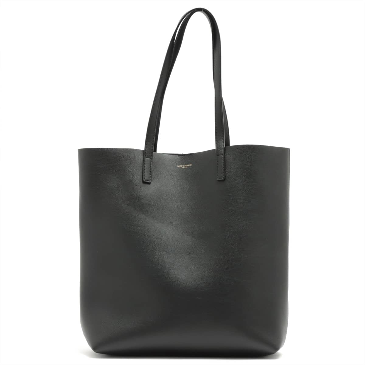 Saint Laurent Paris North South Sac Shopping Leather Tote bag Black 600306 with pouch