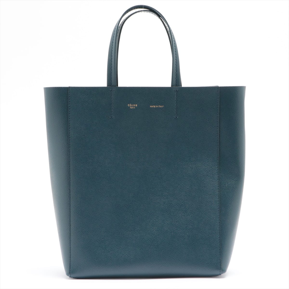 CELINE Vertical Cabas Small Leather 2 way tote bag Navy blue