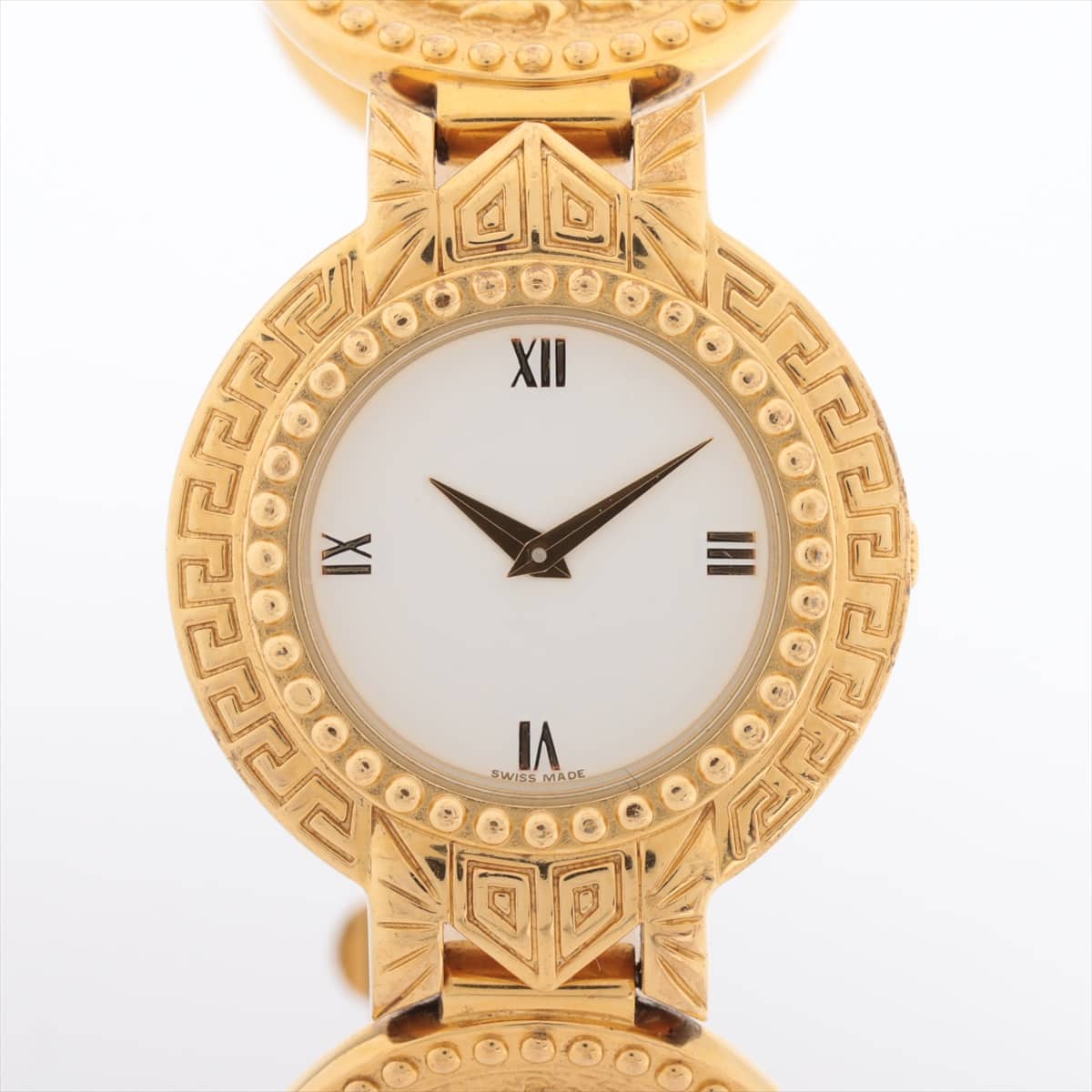 Gianni Versace Coin Watch 7008002 GP QZ White-Face