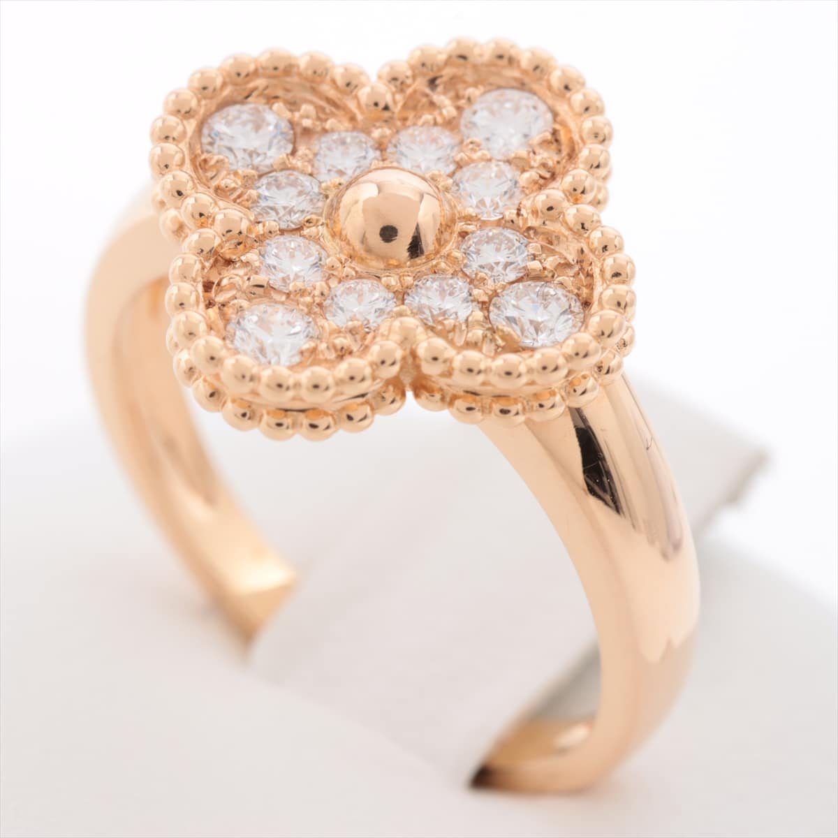 Van Cleef & Arpels Vintage Alhambra diamond rings 750(PG) 6.1g 54