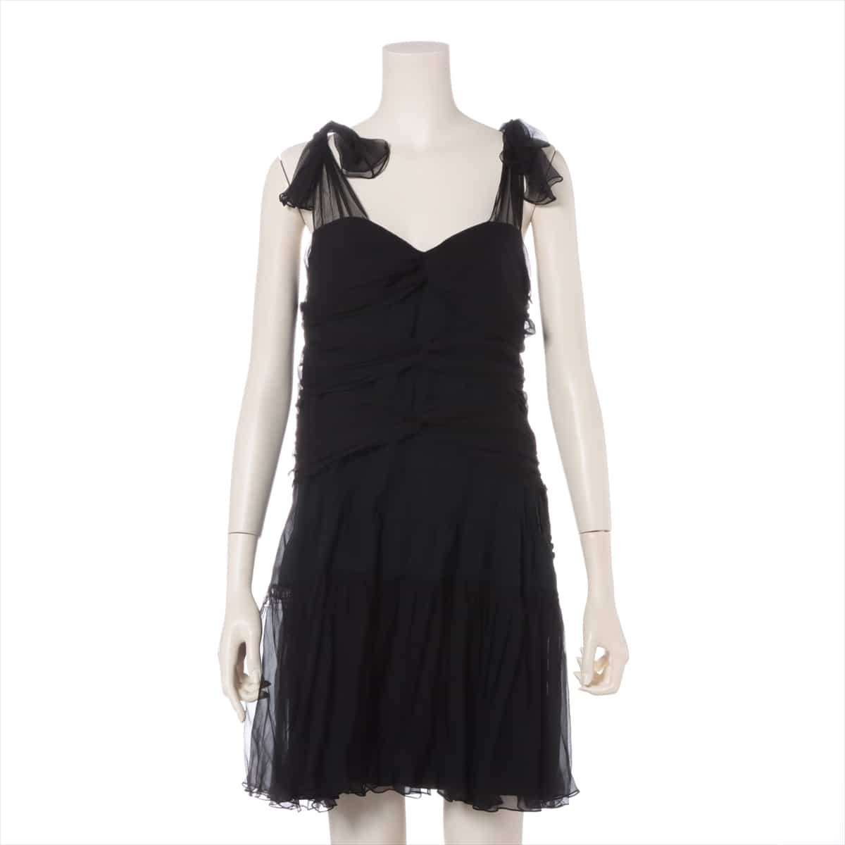 Christian Dior 11 years Silk Dress 40 Ladies' Black