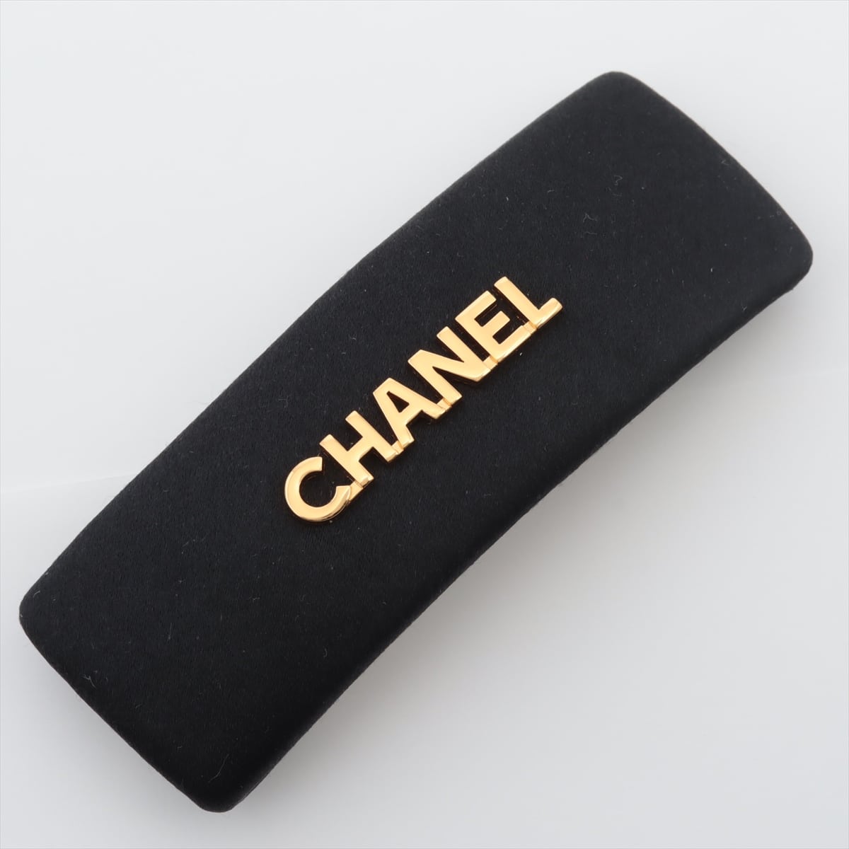 Chanel Logo Hair Slide Nylon Black