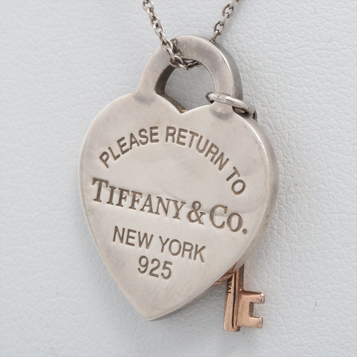 Tiffany Return To Heart Necklace 925 7.1g Gold × Silver