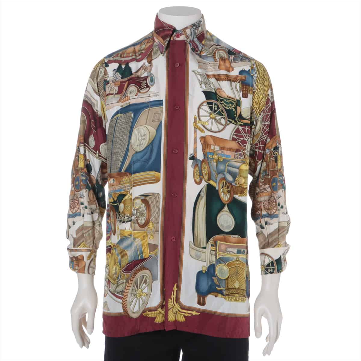 Hermès Silk Shirt 37 Men's Multicolor  Serie button