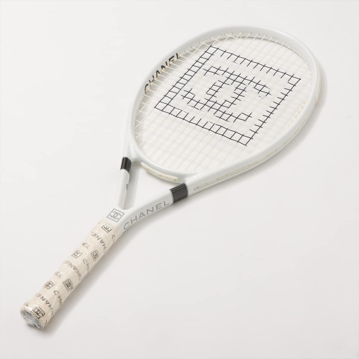 Chanel Sport Line racquet Plastic Black × White with ball