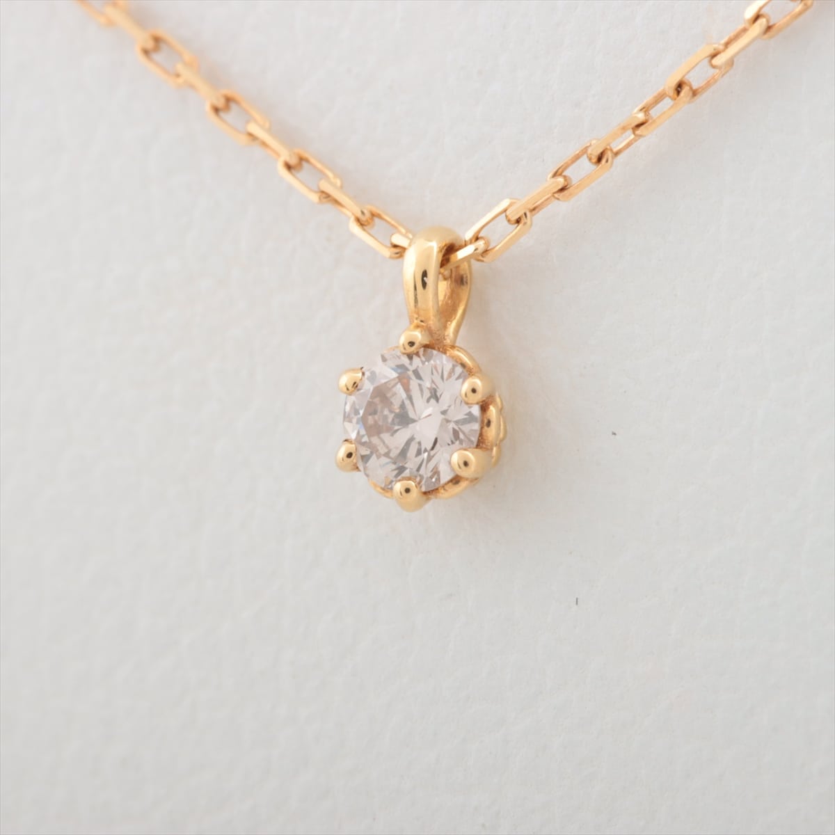 Aget diamond Necklace K18(YG) 0.8g 0.05