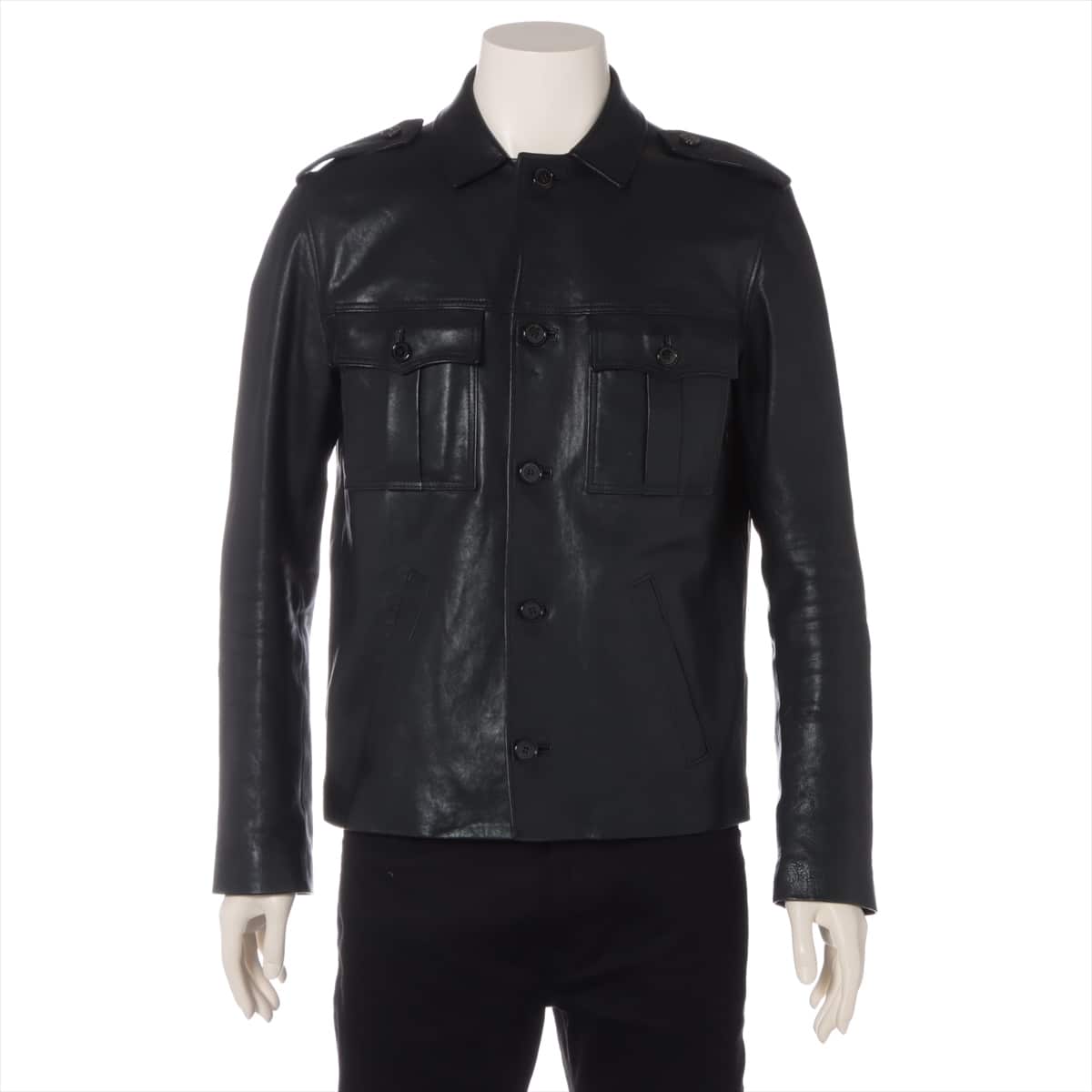 Saint Laurent Paris 15SS Lam Leather jacket 48 Men's Black  373733