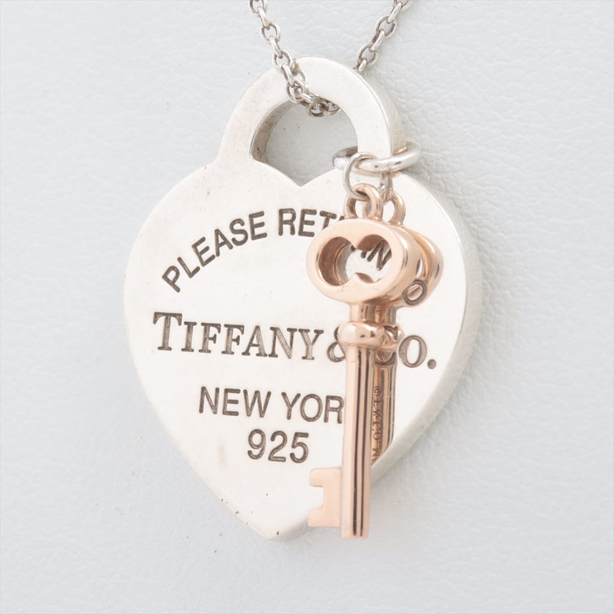 Tiffany Return To Tiffany Heart Key Necklace 925 x metal 7.2g Silver