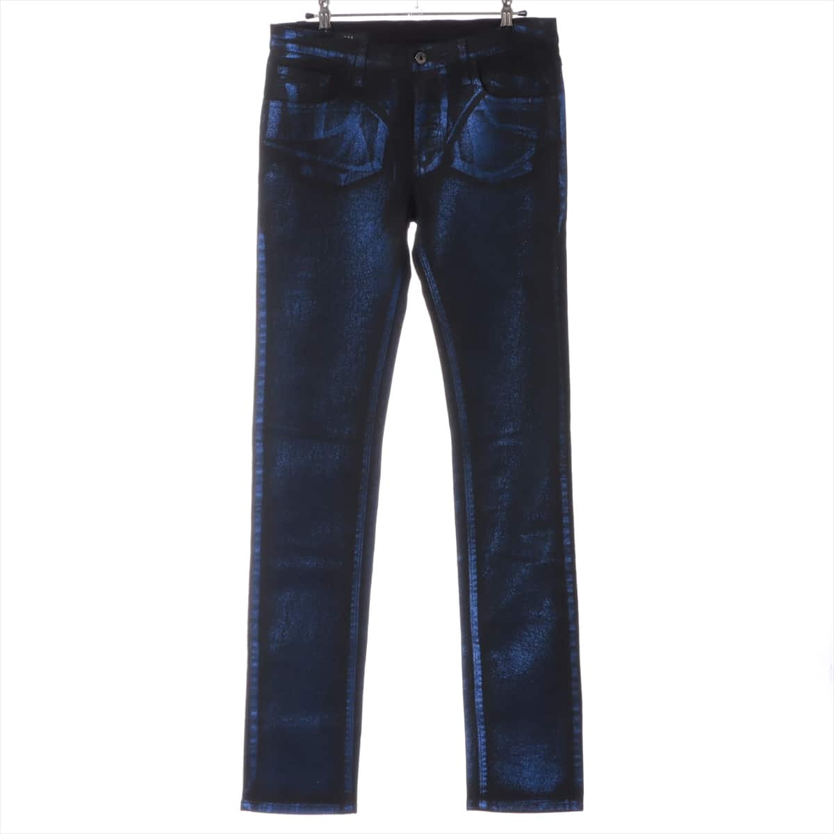 Gucci 09 Cotton & Polyurethane Denim pants 44 Men's Blue x black  217499 Glitter coatings