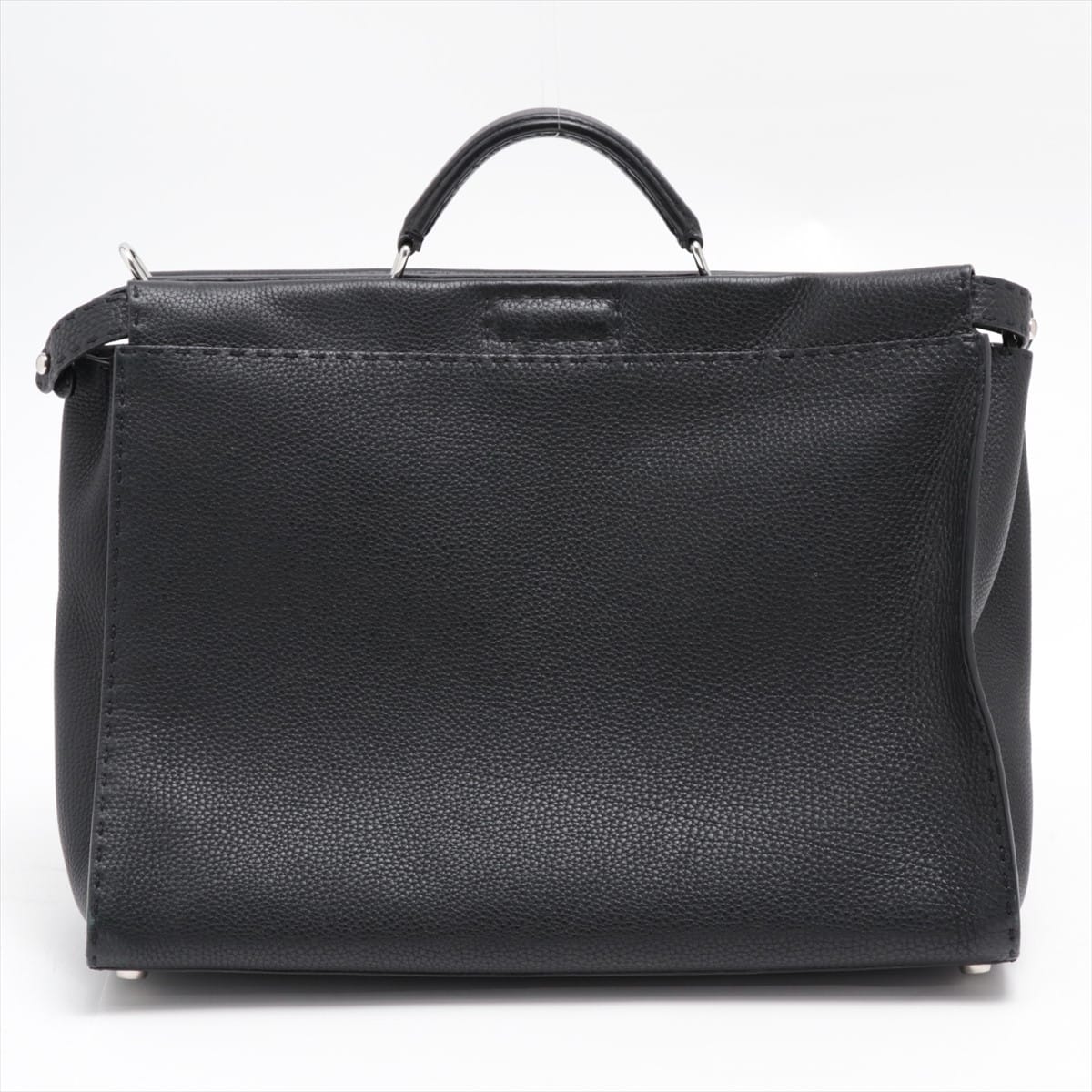 Fendi Peekaboo Fit Leather 2WAY Businessbag Black 7VA388